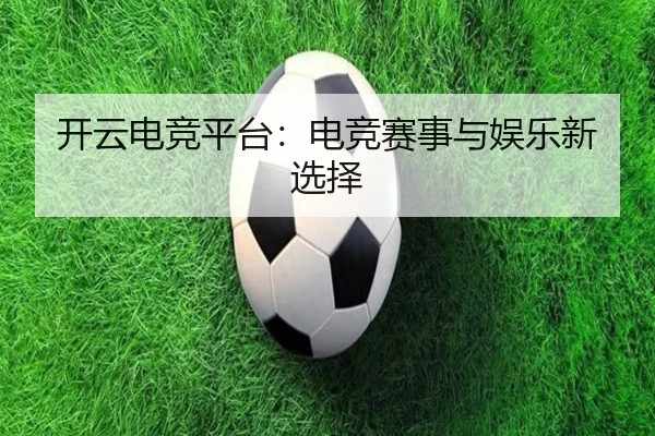 开云电竞平台：电竞赛事与娱乐新选择